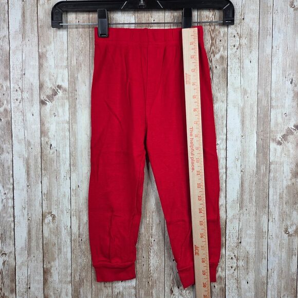 Toddler Kids Red Cotton Jogger Pull-On Pants Size 5 Snug Fit Stretch Elastic GUC - Picture 3 of 7